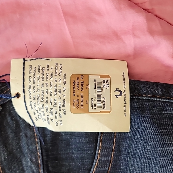 True Religion Straight leg Jean - Lonestar - size 26 - Picture 4 of 4